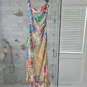 Fashion Nova Vibrant Floral Maxi Dress